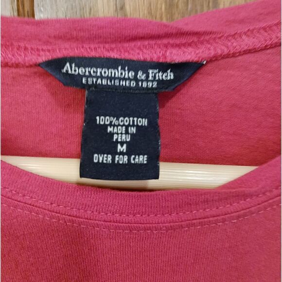 ABERCROMBIE VINTAGE RARE Cotton Shrunken Baby Tee Mistletoe Magnet - Picture 3 of 7